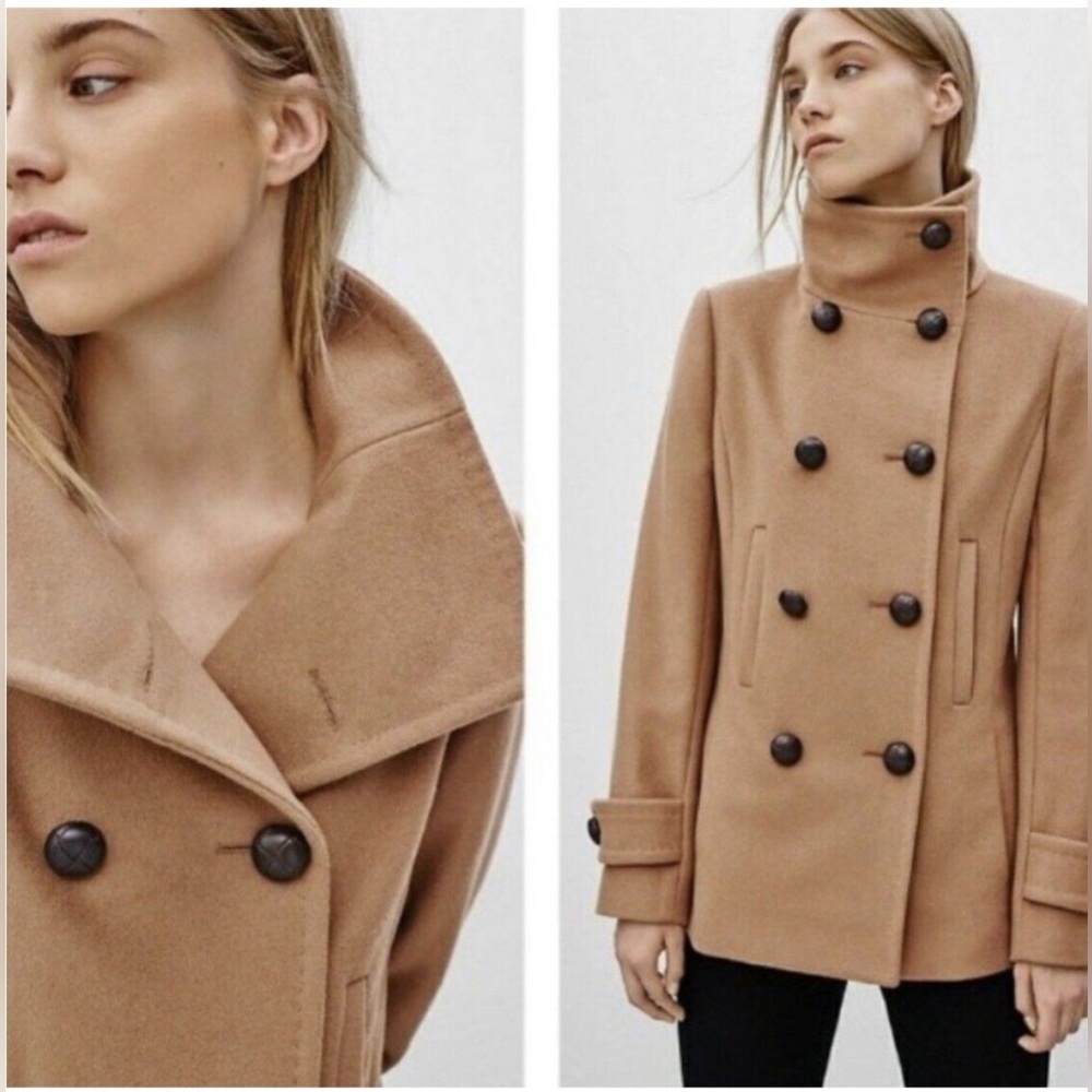 Aritzia Babaton Wool & Cashmere Double-Breasted Pea Coat (Howell)